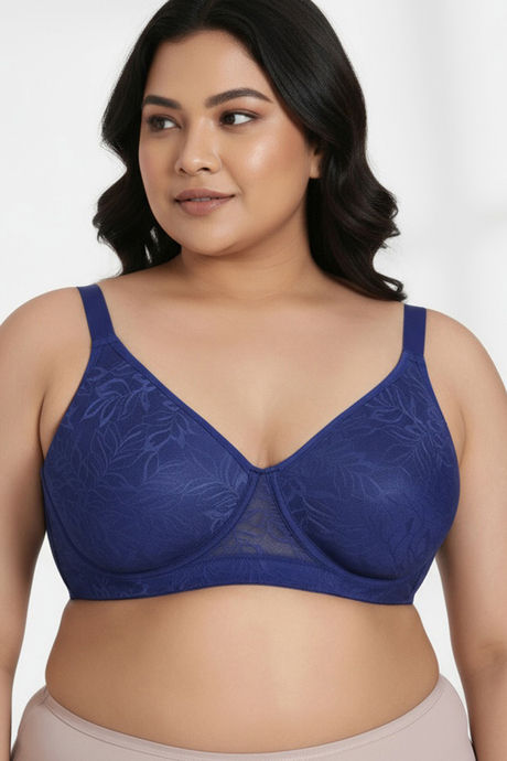 Zivame True Curv Lightly Lined Wired High 3/4Th Coverage Super Support - Navy Peony — image 5